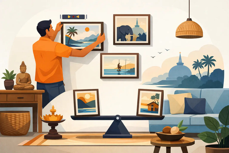 How to Hang Framed Wall Art With Lasting Balance
