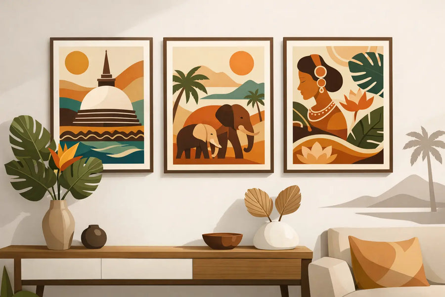 Sri Lankan Abstract Art Prints for Modern Homes