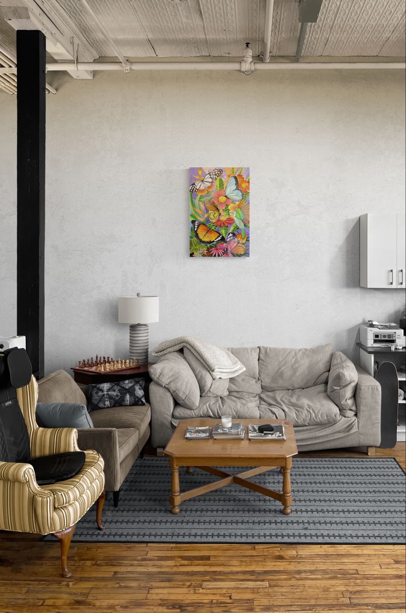 Dance of Colors and Wings painting