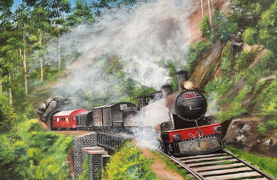 Iron Through Green Painting