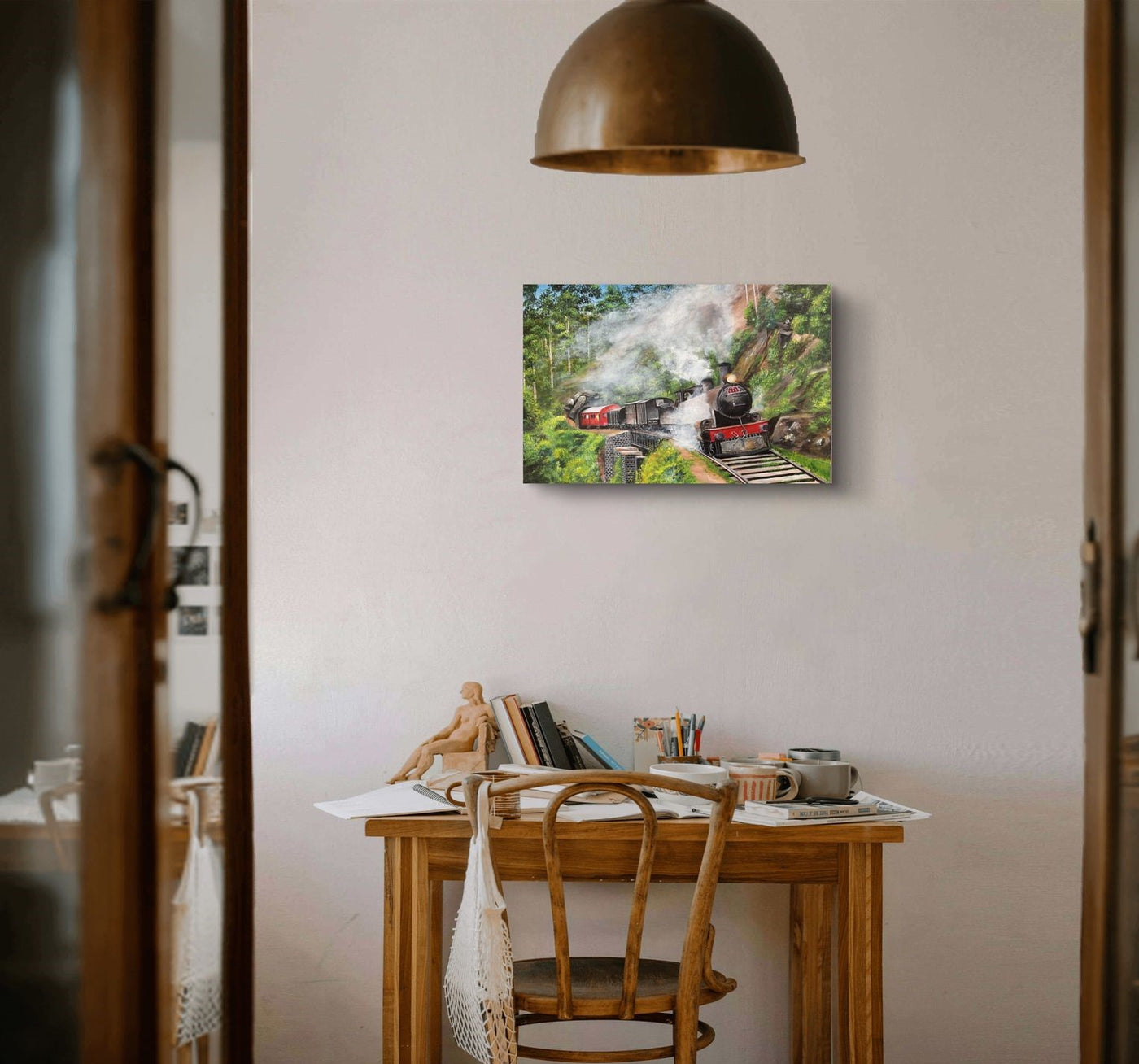 Iron Through Green Painting