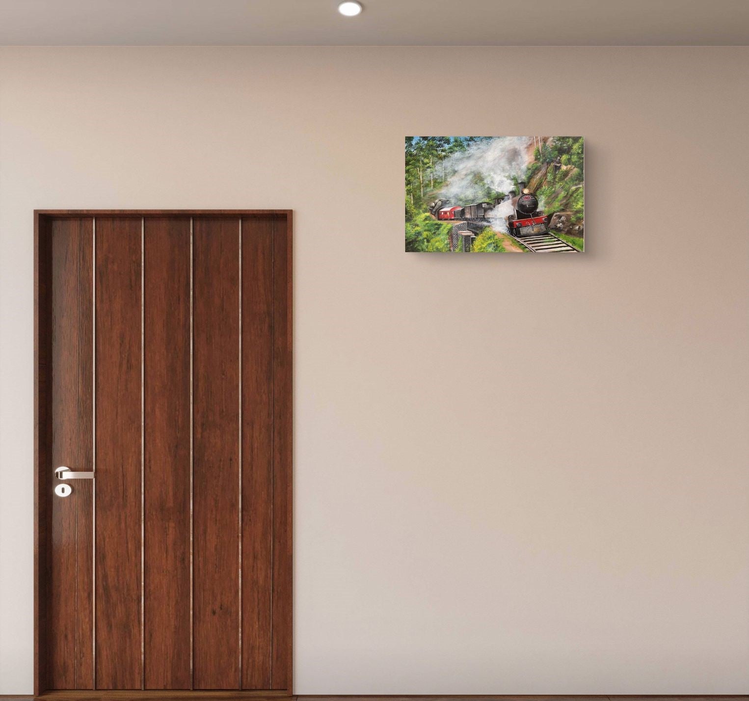 Iron Through Green Painting