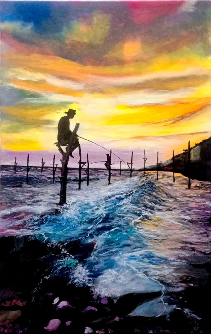 Still Above Waves Painting