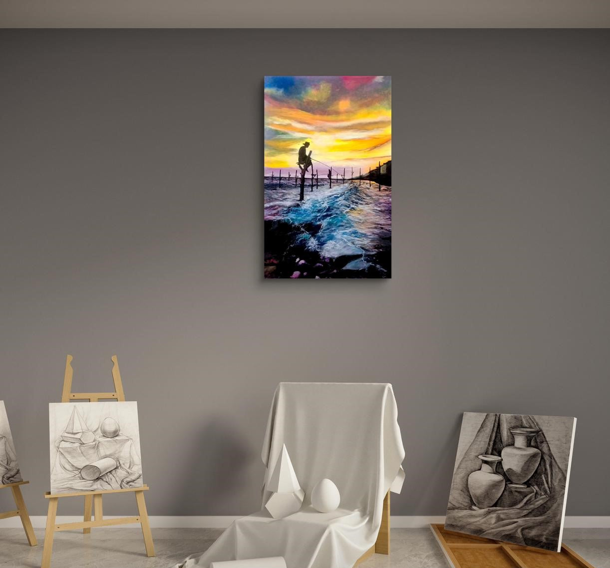 Still Above Waves Painting