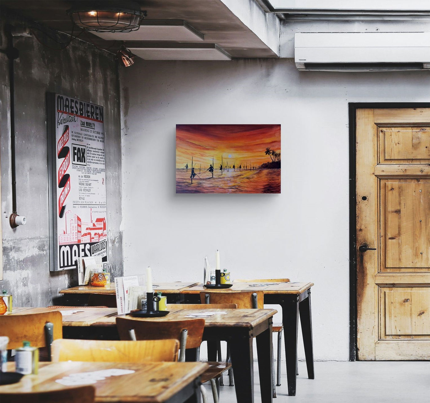 Stilt Fishermen at Dusk Painting