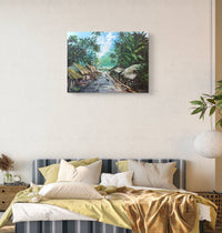 Village Road Under Palms