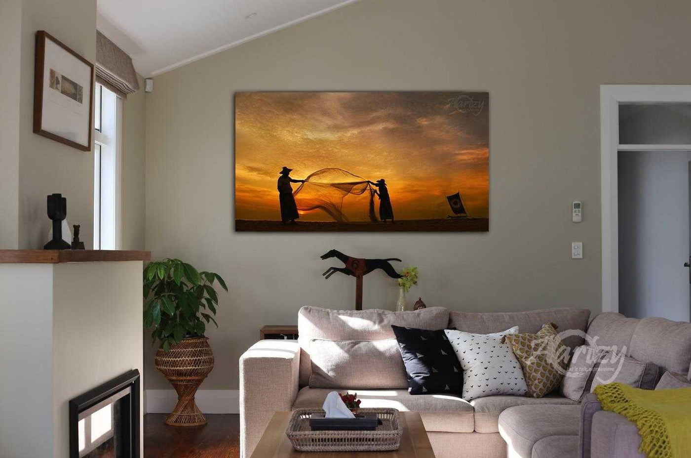 Casting Nets at Sunset