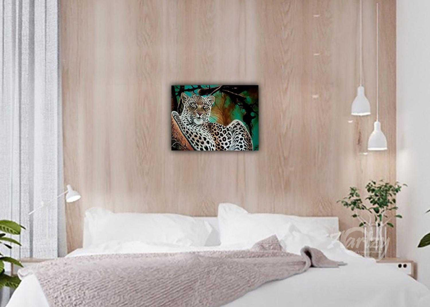 Leopard Perched in the Treetops