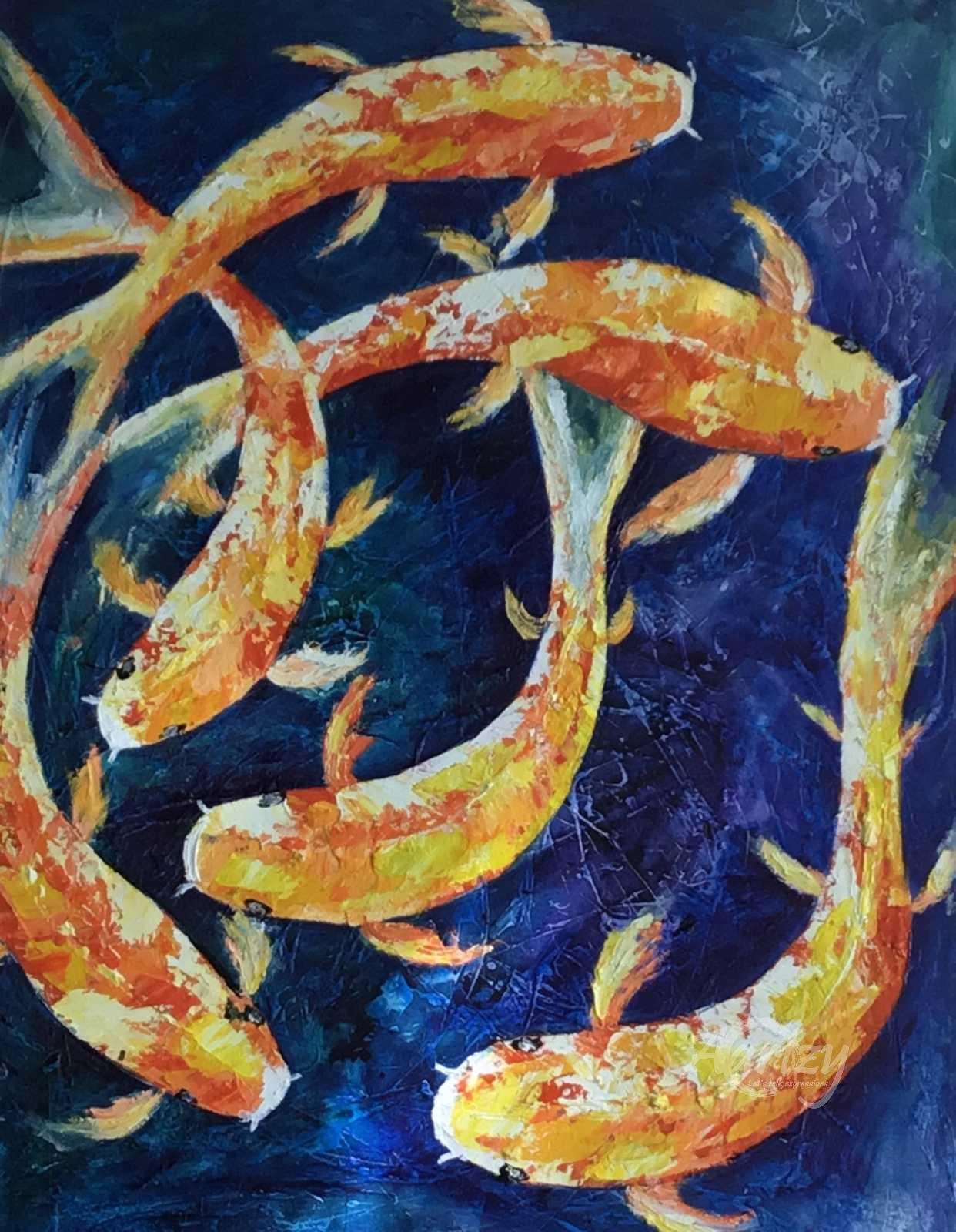 Koi in a Pond