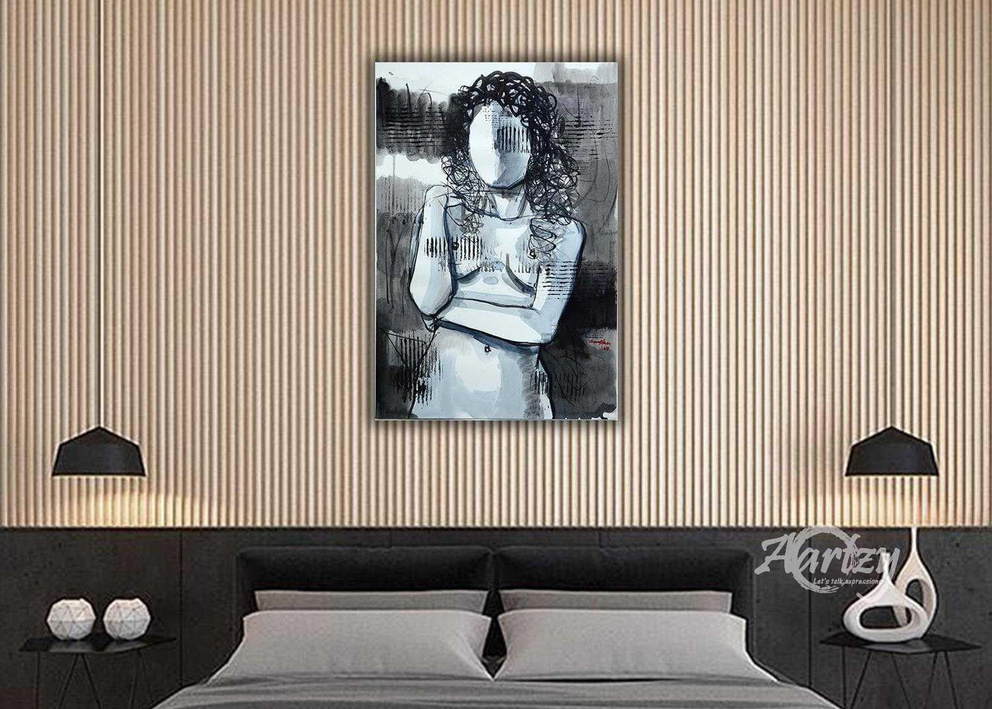 Lean on Me - Woman with Cat V