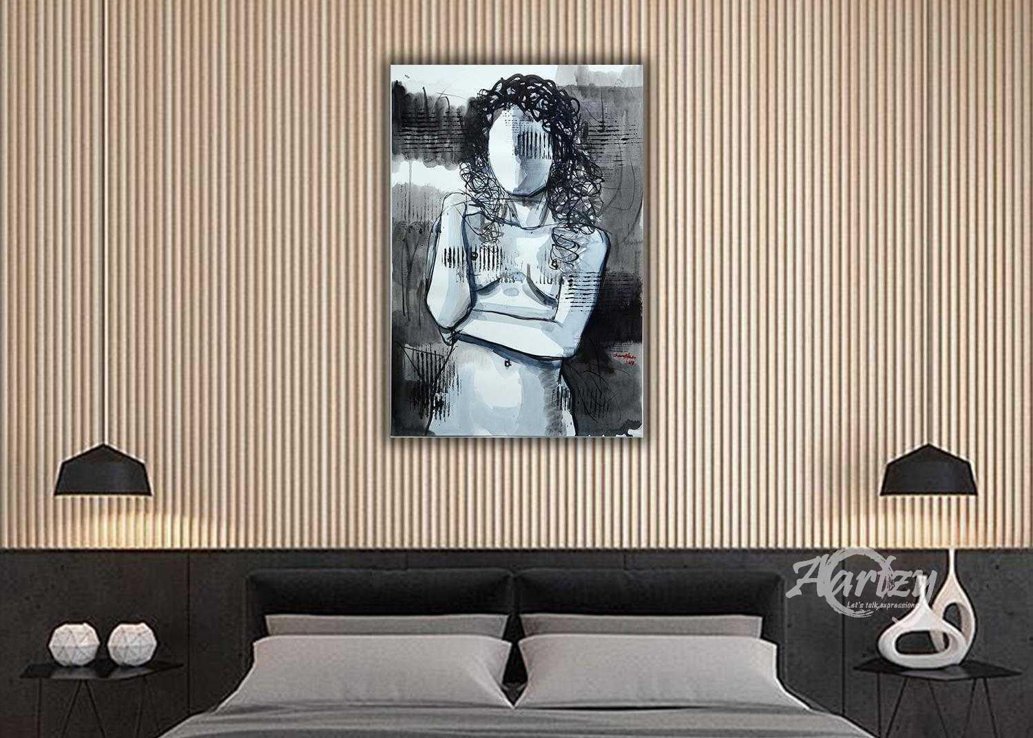 Lean on Me - Woman with Cat V