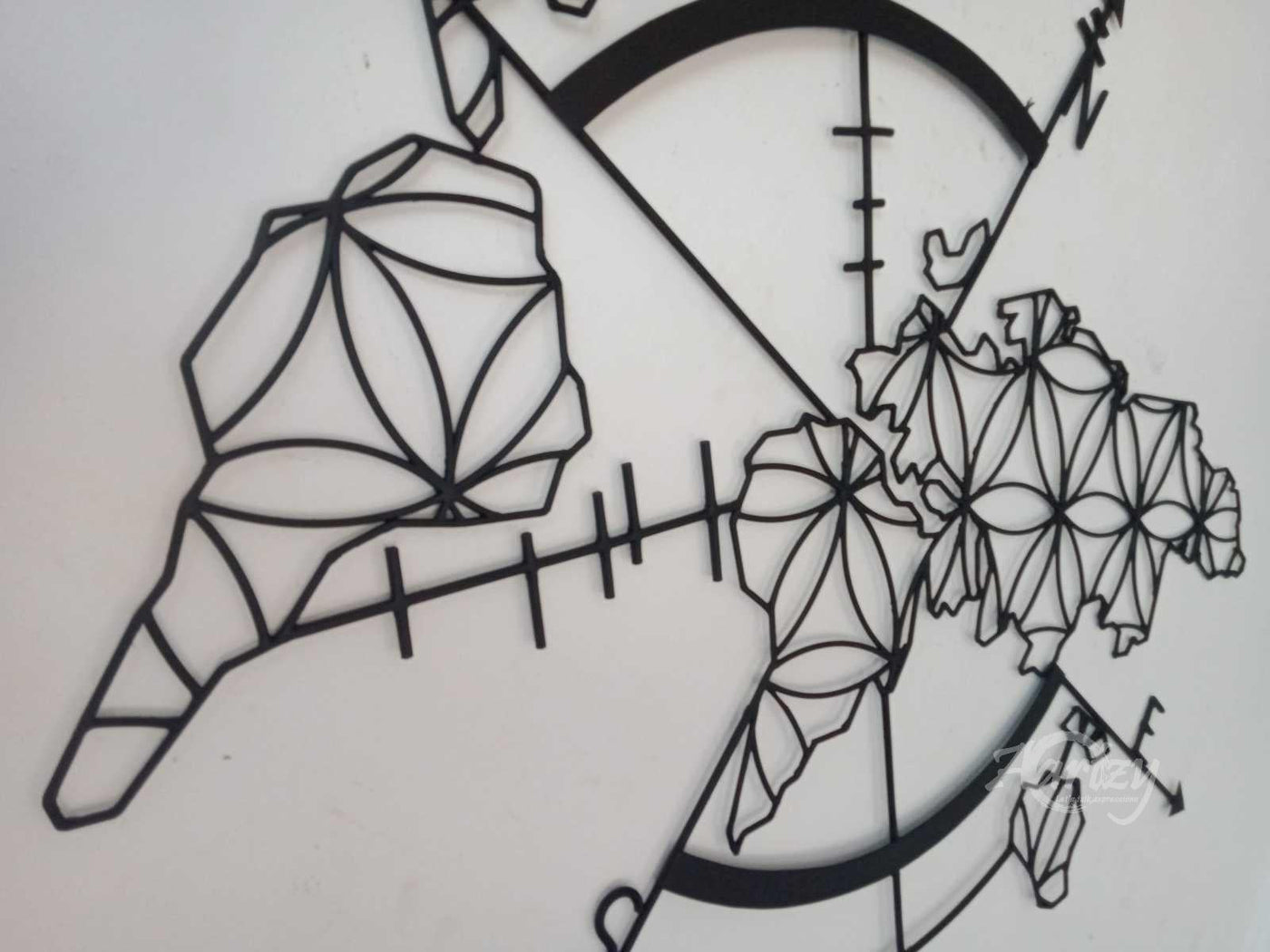 World Map  &  the Compass