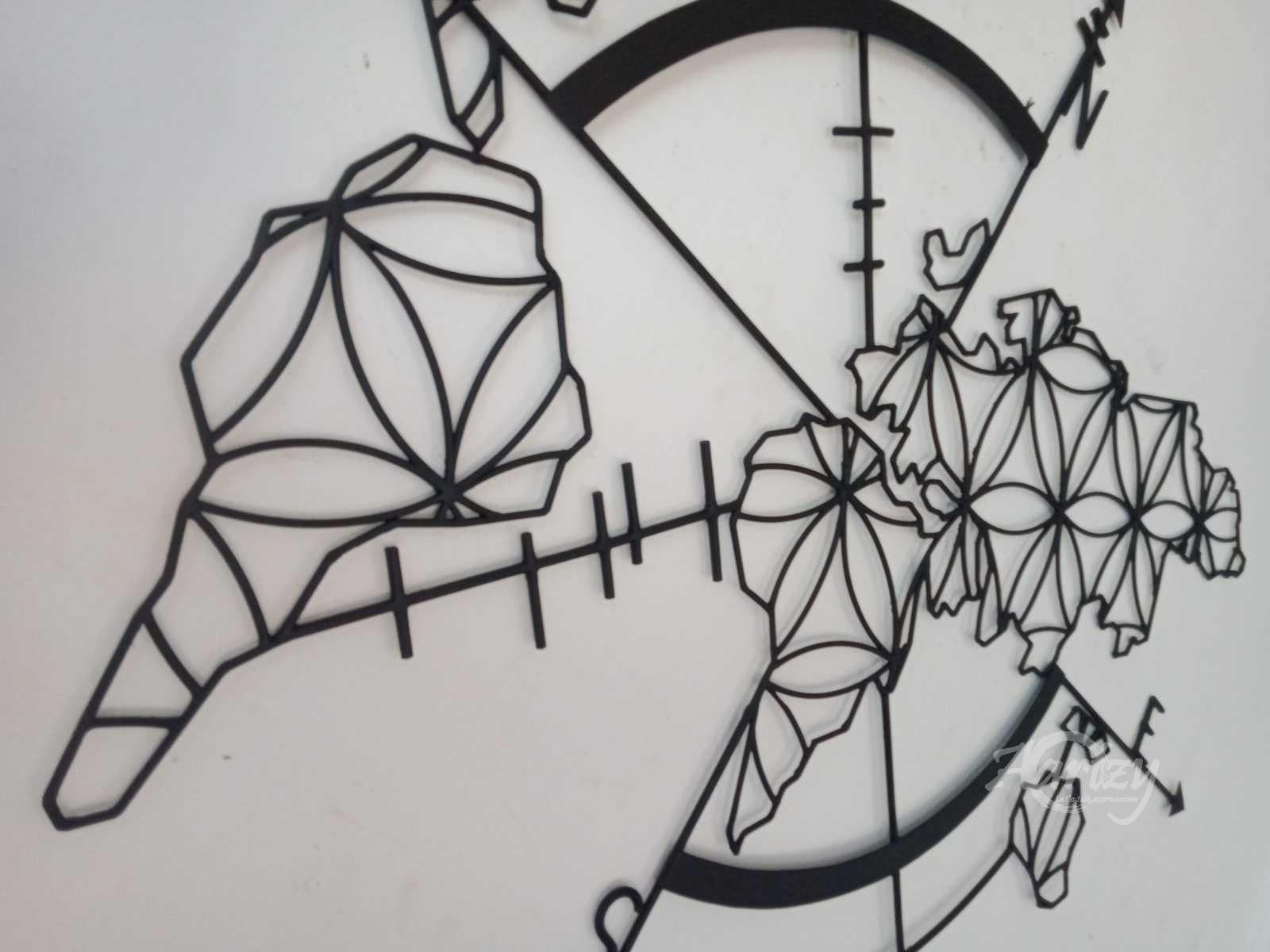 World Map  &  the Compass