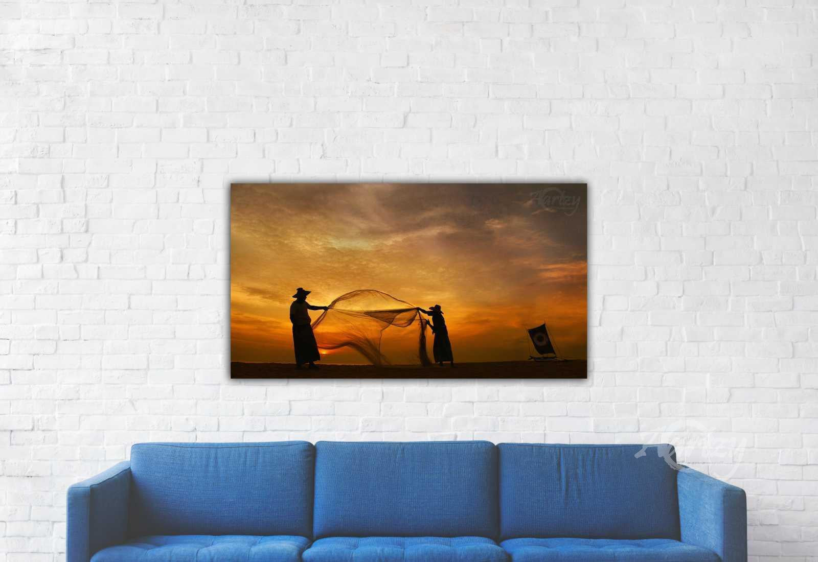 Casting Nets at Sunset