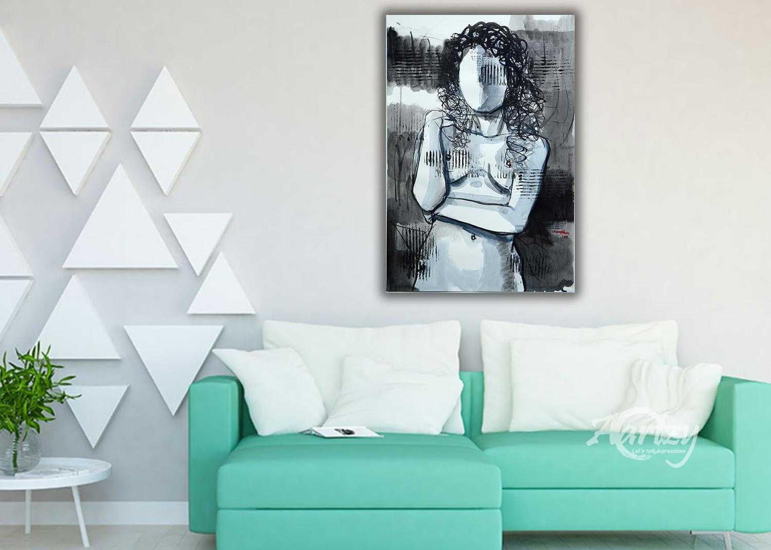 Lean on Me - Woman with Cat V