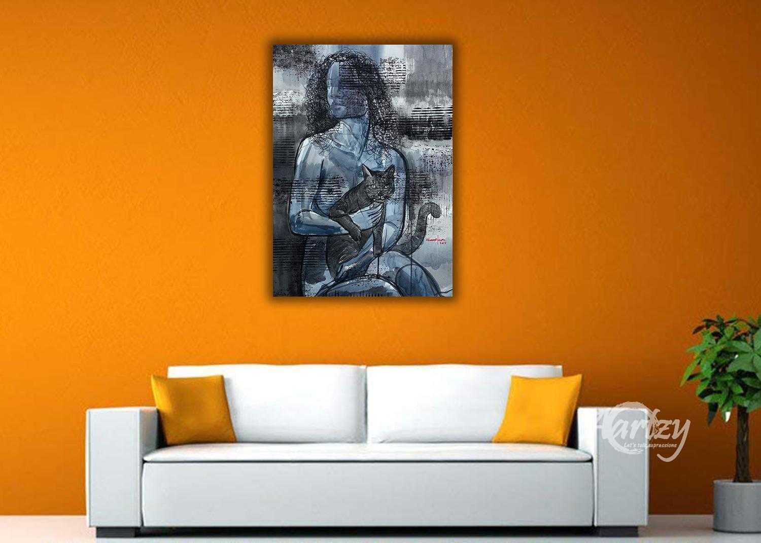 Stay Close - Woman with Cat VII