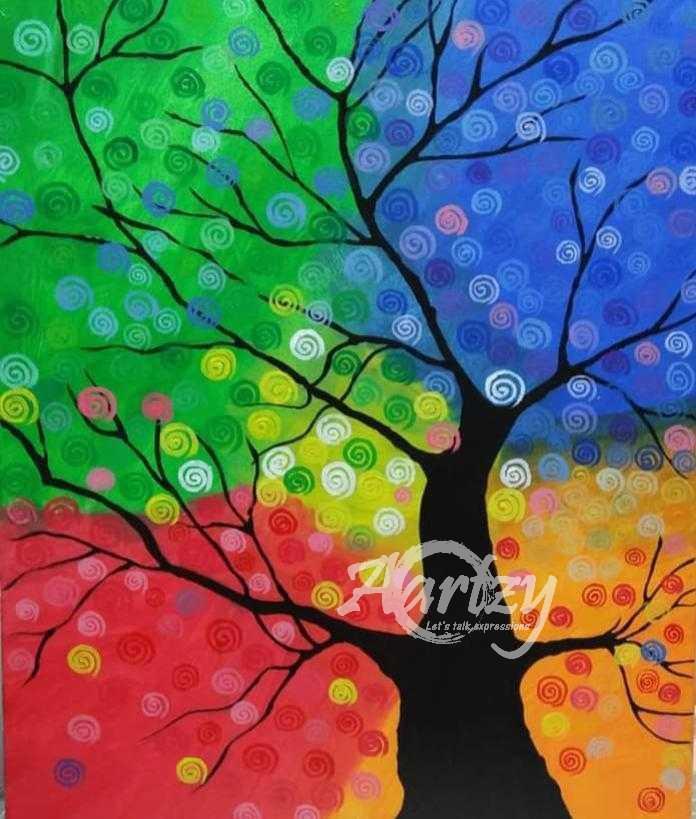 Vibrant Circle Tree