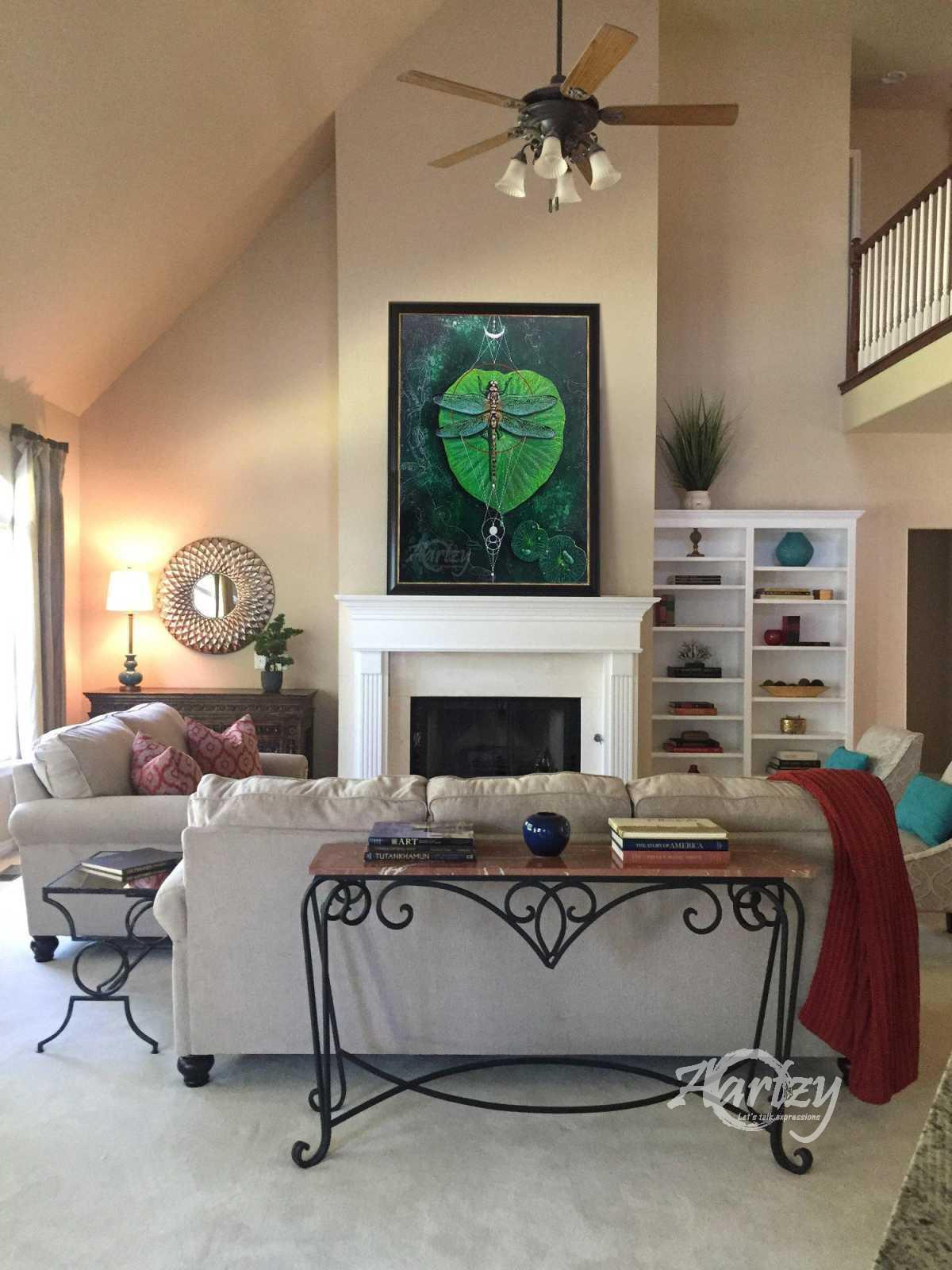 Firefly on a Lotus Leaf