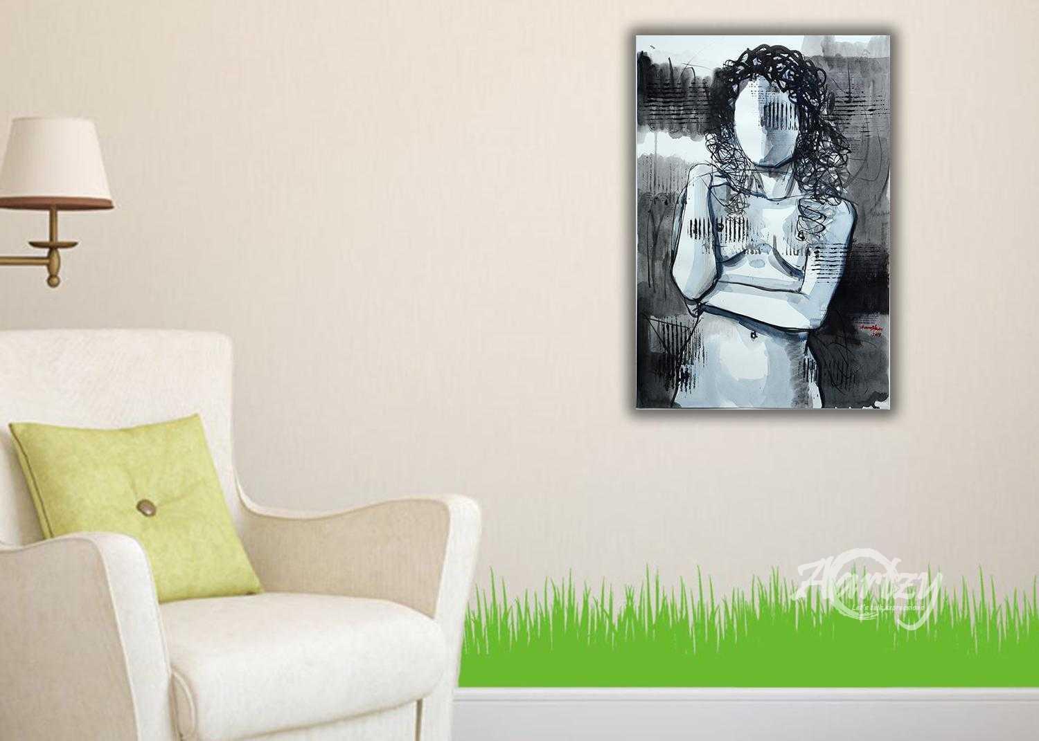 Lean on Me - Woman with Cat V