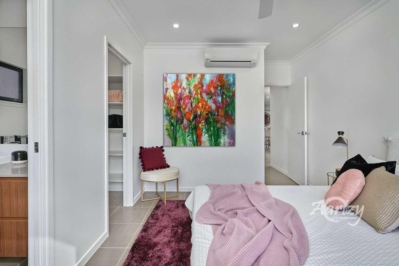 Row of Red Sword Lilies