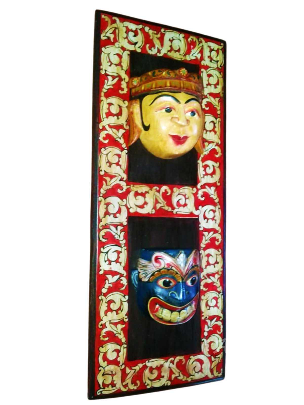 Deva Sanni and Vata Sanni Mask Wall Hanging - Vibrant Demon Series