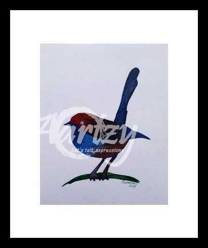 Vibrant Avian Solitude