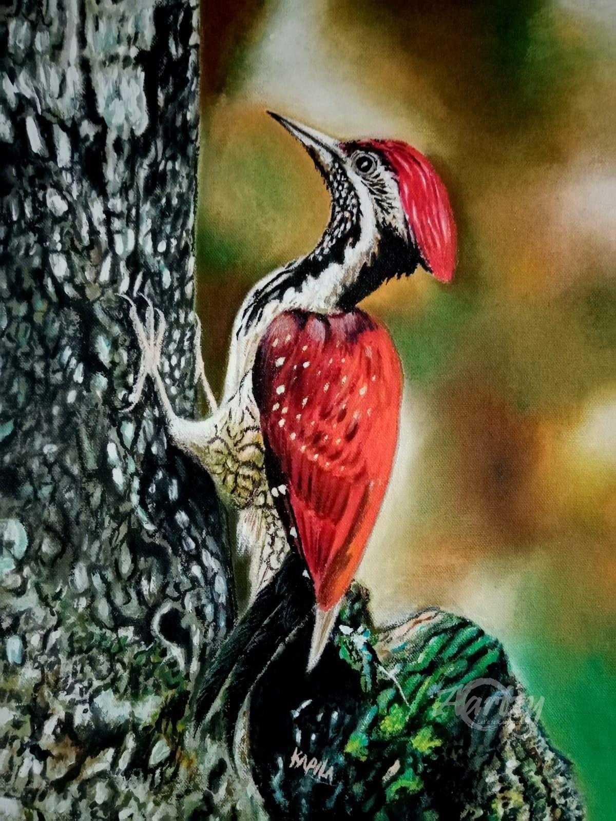 Scarlet Feathered Visitor