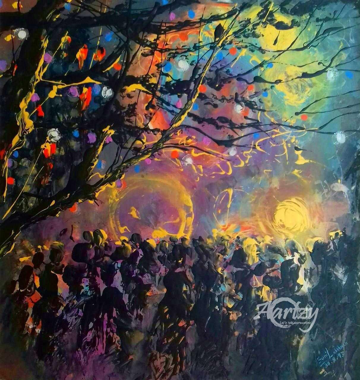 The Wesak Pandol and the Crowd