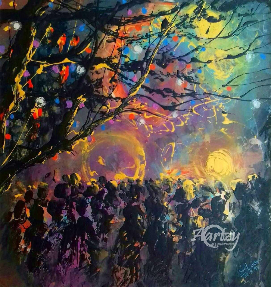 The Wesak Pandol and the Crowd