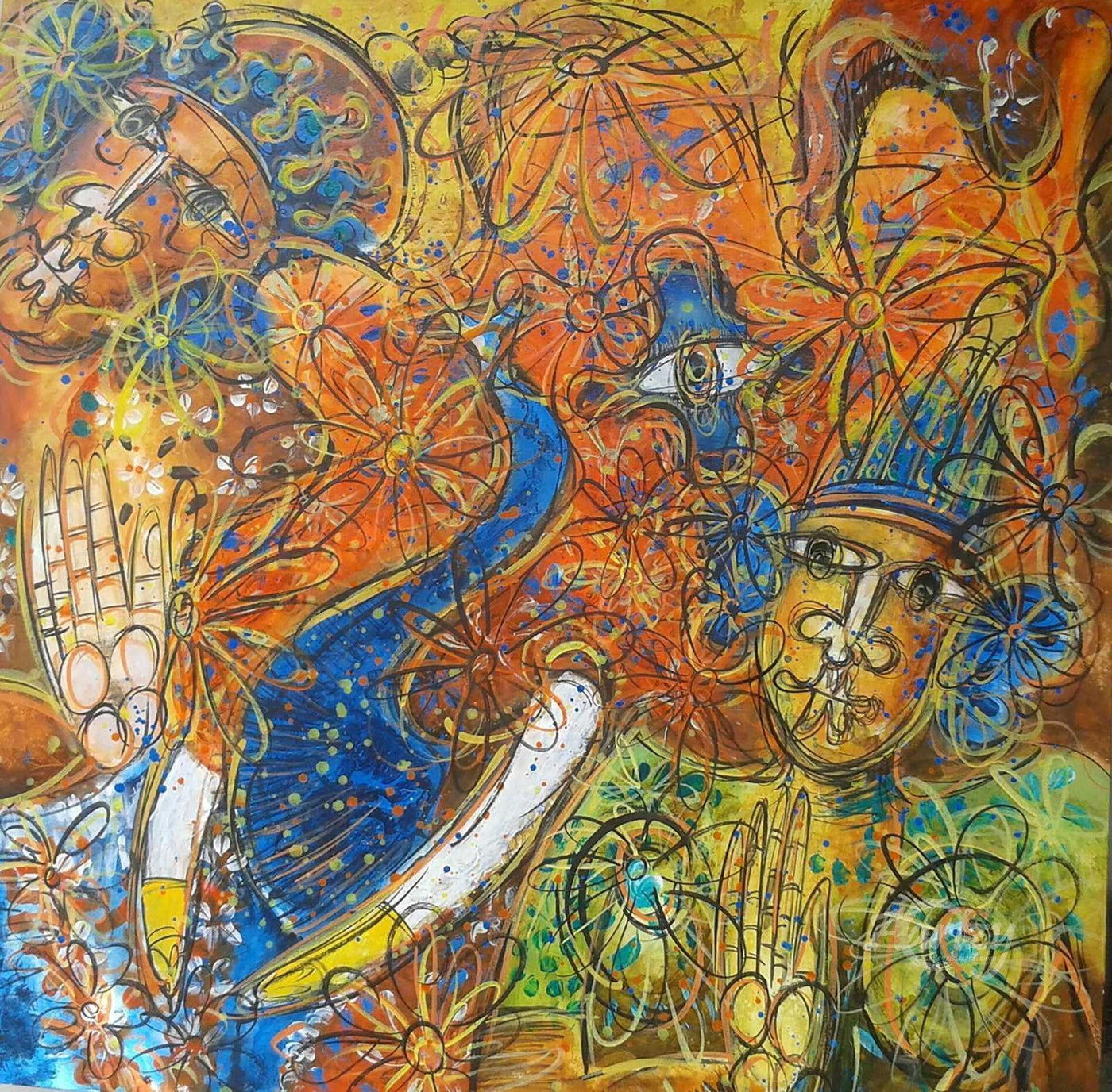 Dancers with Elephant