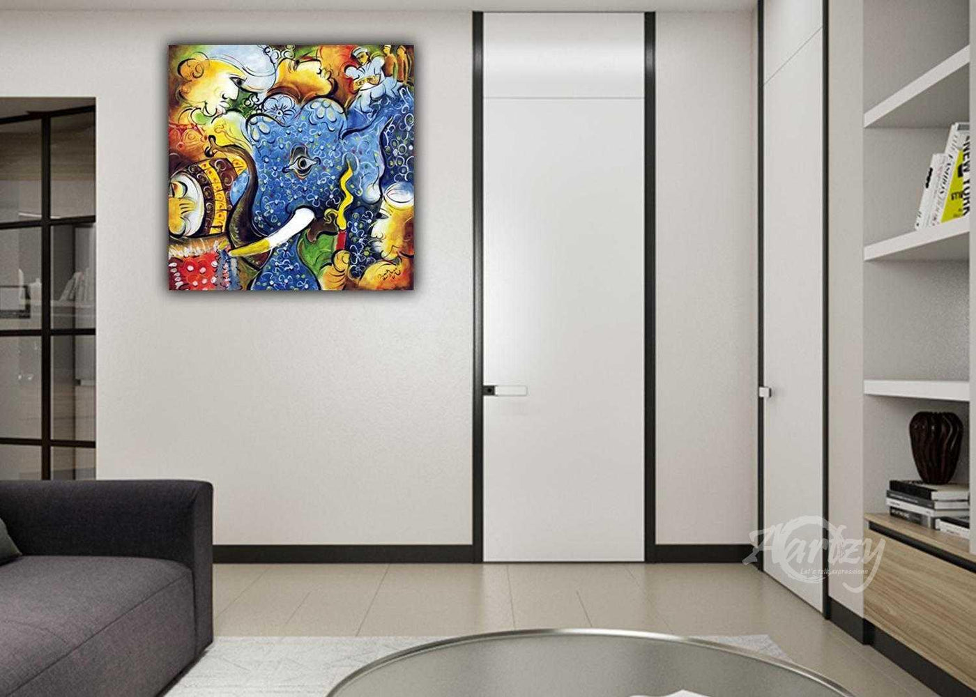 Drummer and Elephant