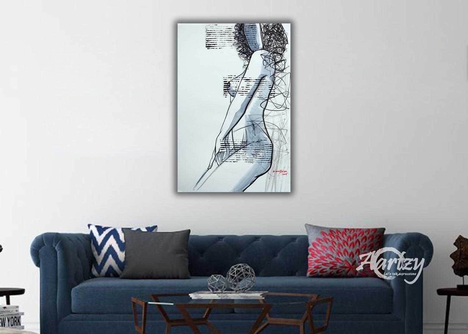 Faceless - Woman with Cat VI