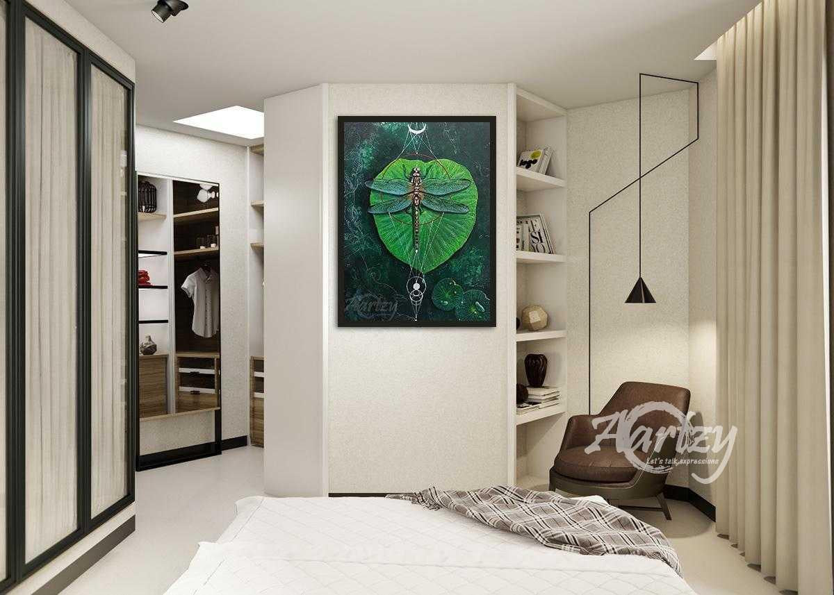 Firefly on a Lotus Leaf