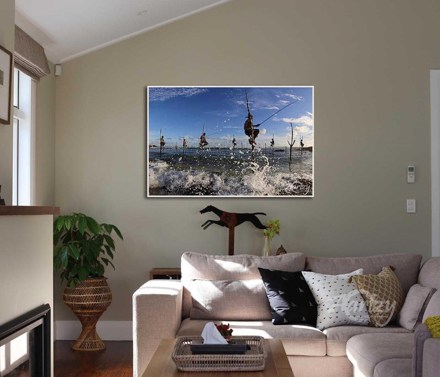 Hoisted over Breaking Waves