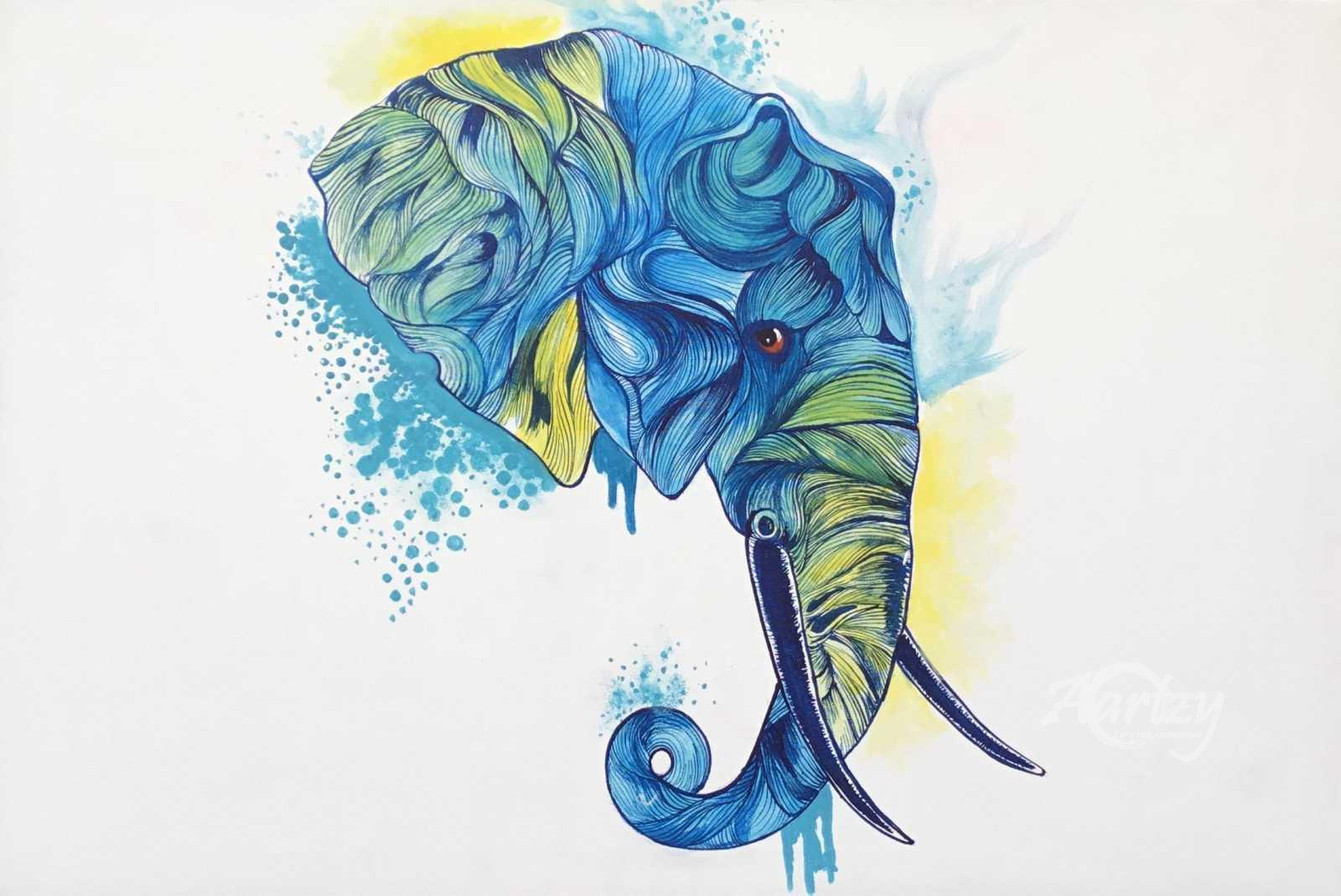 Tusker in Blue