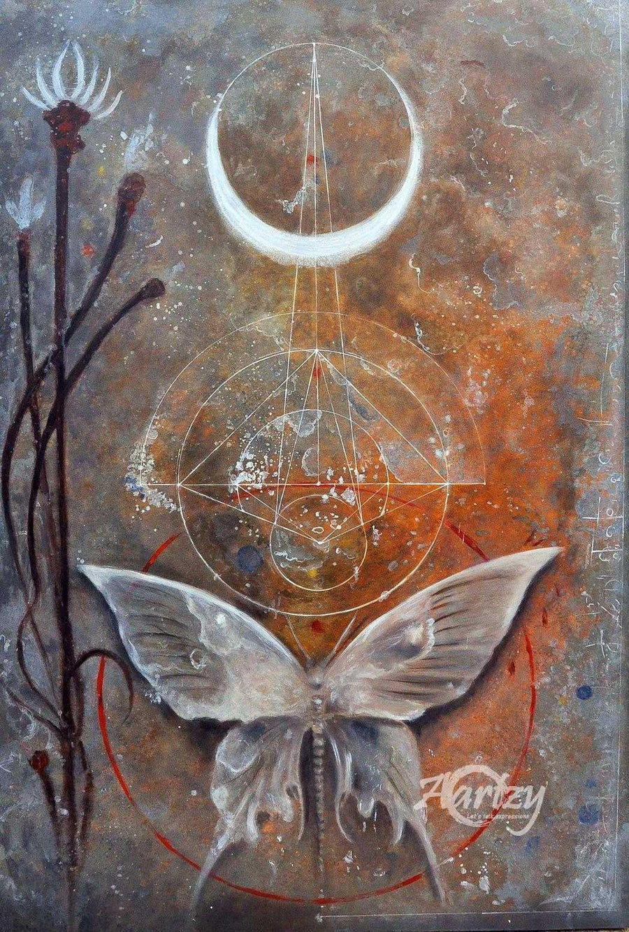 Butterfly Below the Moon