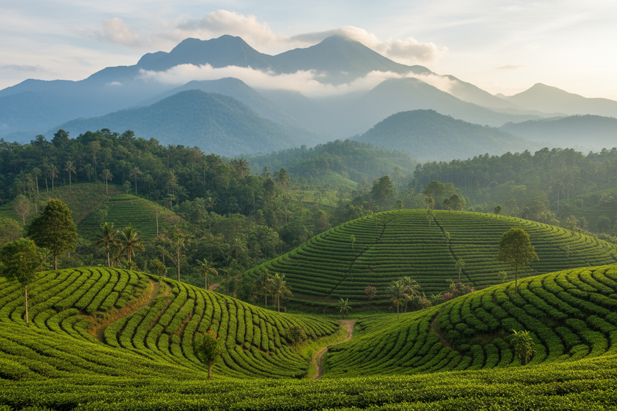 sri lankan hillside theme, no text